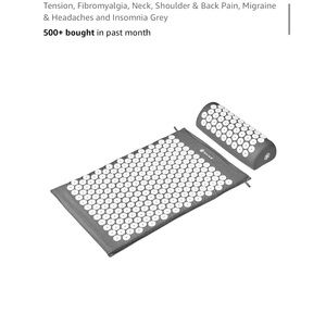 Gray Acupressure Mat and Pillow Set